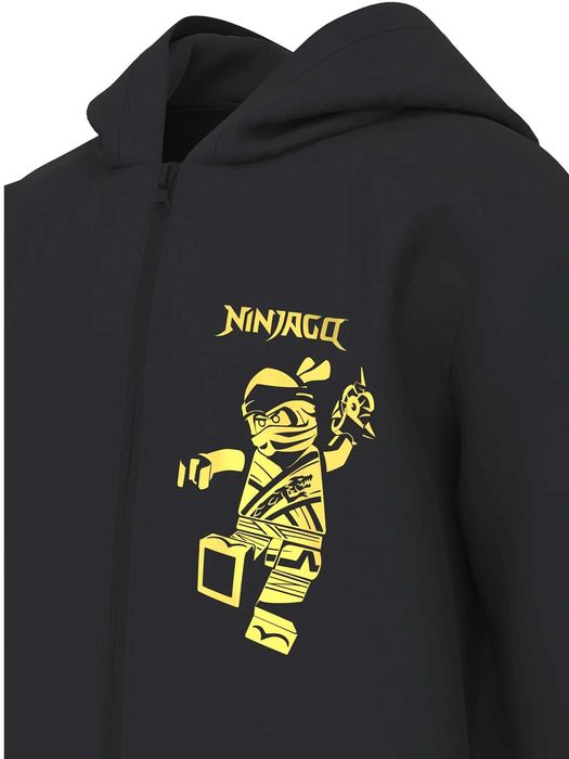 146 Bluza z kapturem rozpinana Lego Ninjago czarna zamek