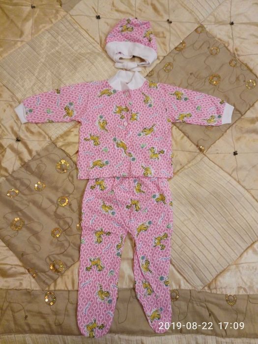 Одежда с котиками для новорожденной размер 62-40