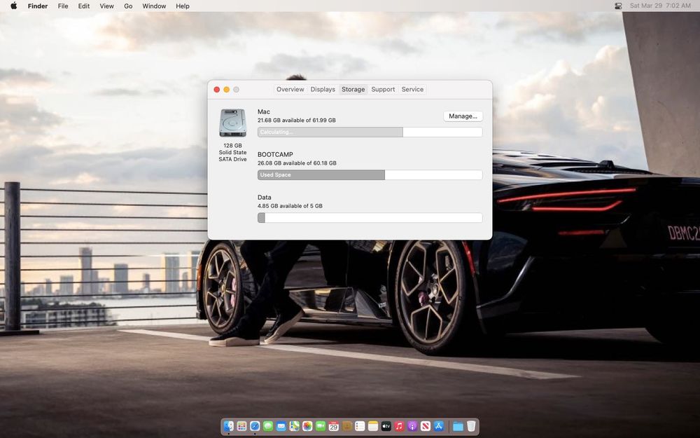 Macbook Air 2012 4GB 128SSD i5 1,7Ghz (Sonoma(CPU),BigSur(GPU),Win11)