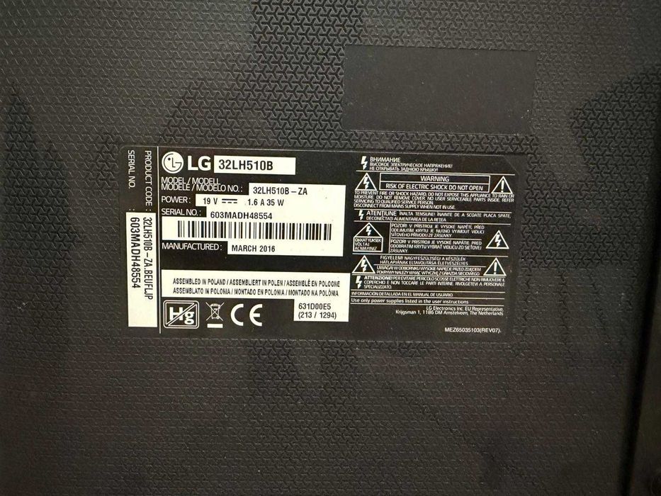 Televisor LED LG de 32 polegadas em excelente estado.