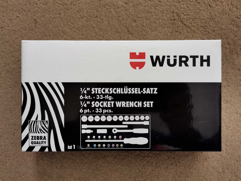 Wurth Zestaw Kluczy Nasadowych 1/4” !!! Nowe nieużywane !!!