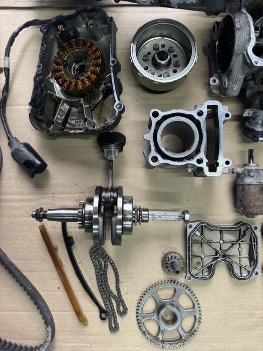 Yamaha x-max 125 10r karter tłok cylinder wał stator sonda pompa