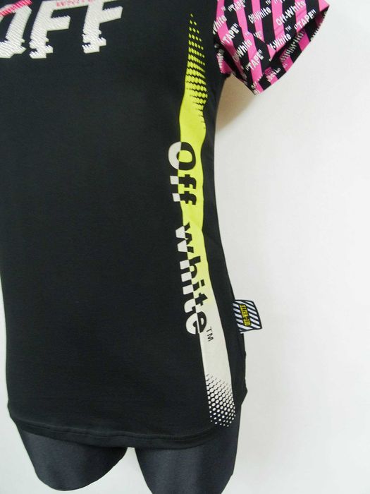Damski t-shirt OFF WHITE cyrkonie rozm. L
