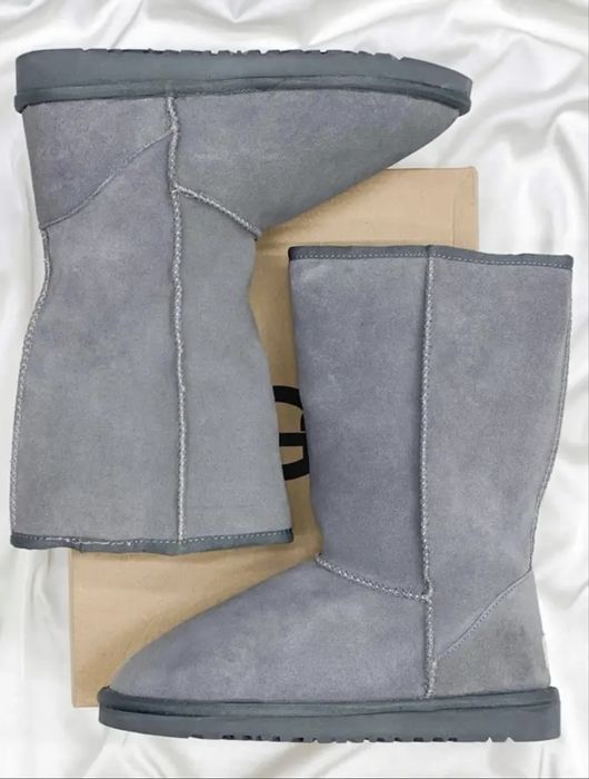 високі уггі сірі вінтажні ботинки жіночі валенки ugg сноубутси downtown y2k 2000s coquette cutecore dollette ballerina shoujo harajuku grunge emo alt