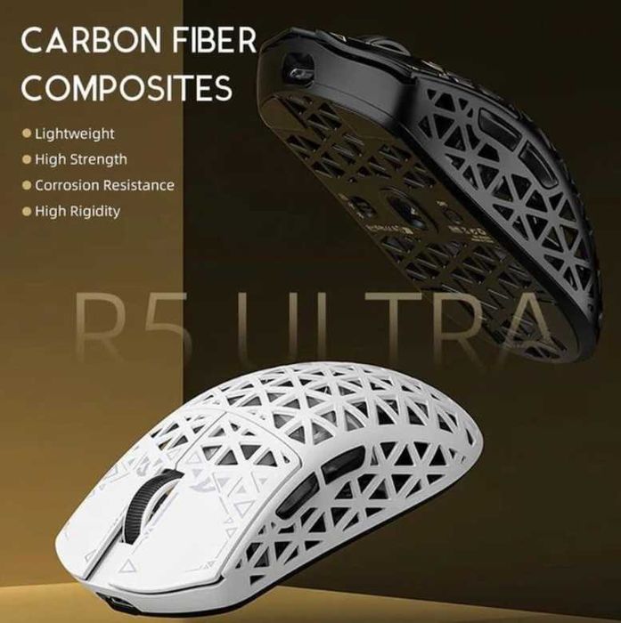 Ігрова Мишка ATTACK SHARK R5 ULTRA White/Black