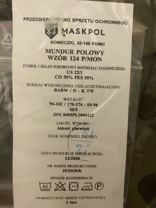 Mundur wojskowy 124P m/s