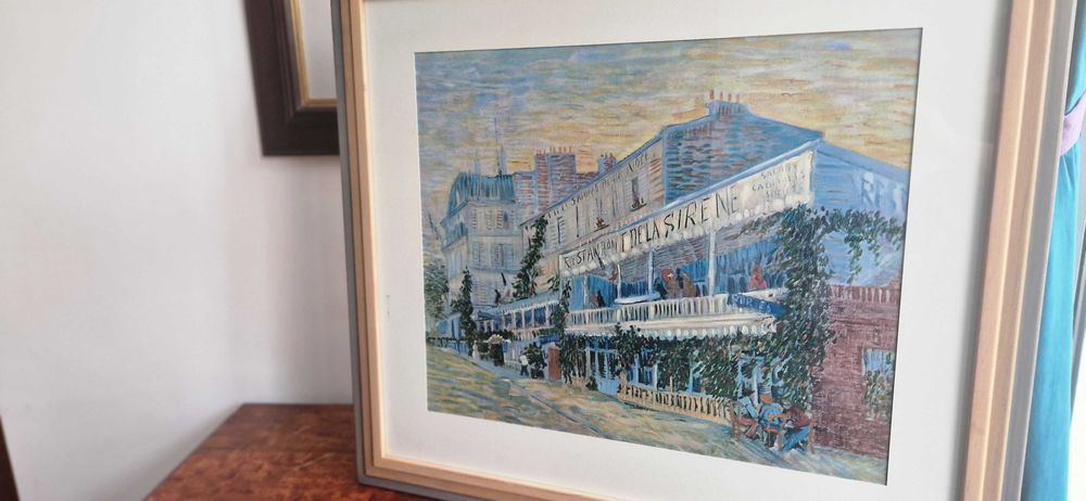 Barwna litografia Restauracja de la Sirene w Asnieres Vincent van Gogh