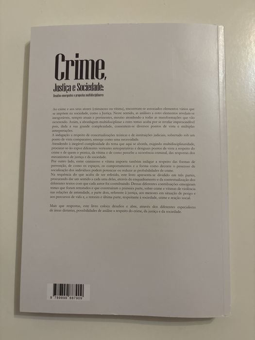 Livro Crime Justiça e Sociedade