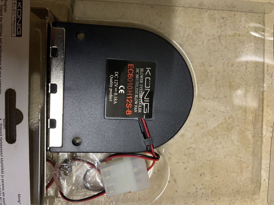 Cooler Dissipador 12V 2200RPM