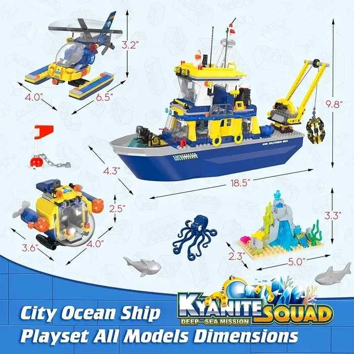 Klocki do budowania statku City Ocean Exploration nowe