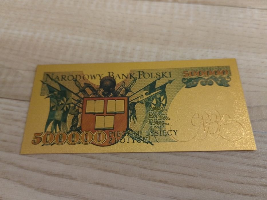 500.000 zł PRL. Piękny! Złocony.