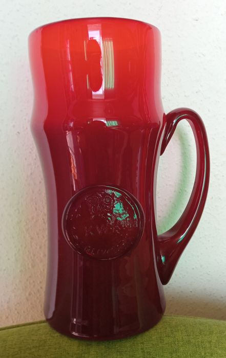 Kufel,dzban wys.22cm.z pamiątkowym napisem KwEK Gliwice  89