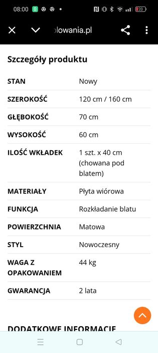 Stół, ława rozkładana