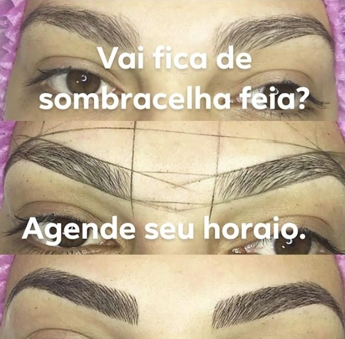 Correção das  sobrancelhas com falhas , super natura l .