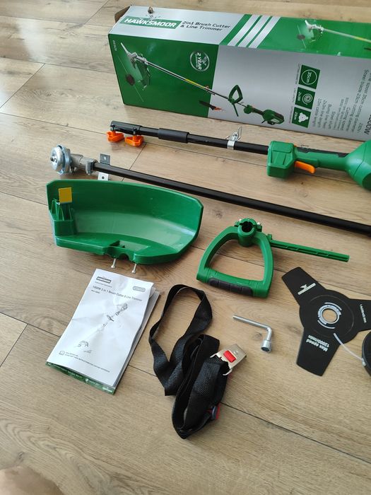 Podkaszarka elektryczna Hawksmoor 1000wat, nóż tnący oraz żyłka 2w1