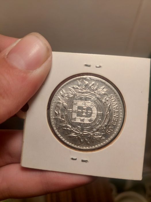 Moeda 50 centavos prata 1914