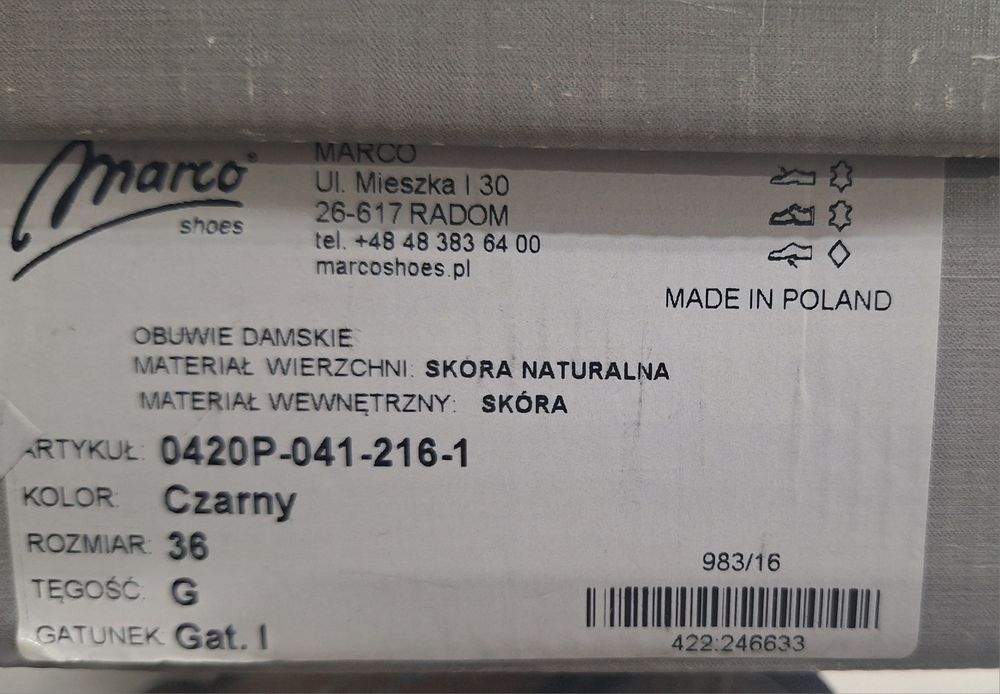 Marco Shoes zamsz klapki r. 36