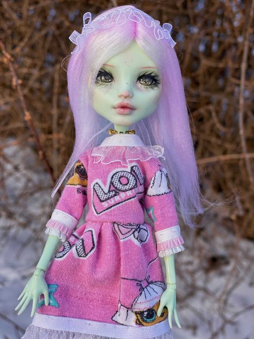 monster high lalka frankie custom ooak repaint