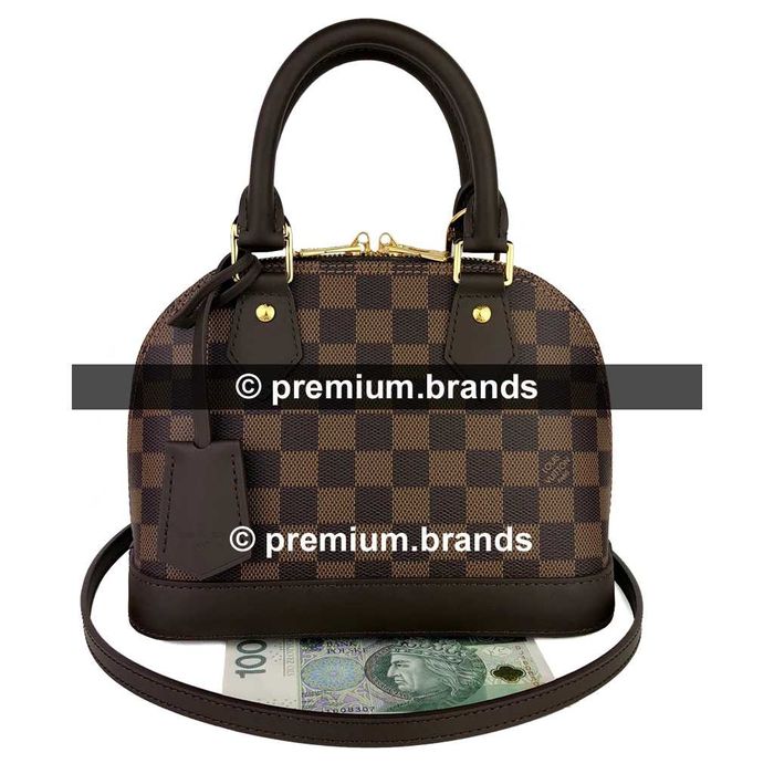 Torebka Louis Vuitton Alma BB canvas Damier Ebene/skóra naturalna