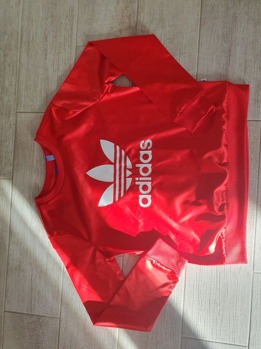 Bluza cienka Adidas czerwona S 36