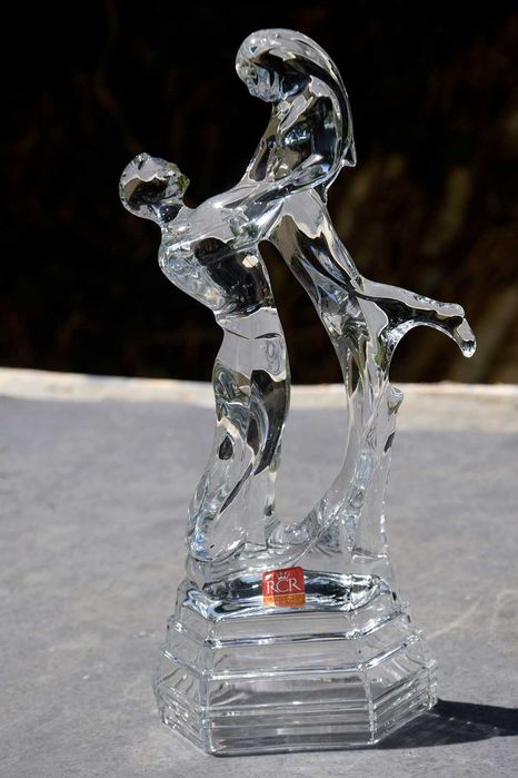Estatueta de Cristal Italiano Bailarinos