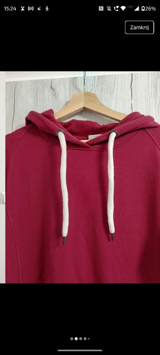 Bluza sukienka fuksja róż oversize malinowy kolor