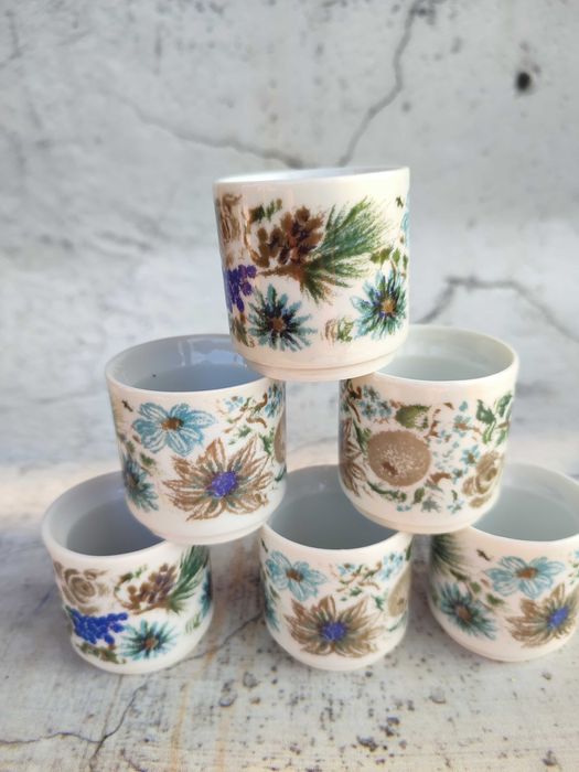 Porcelanowe Kieliszki na Jajko Arzberg - Form 2200 - Design - vintage