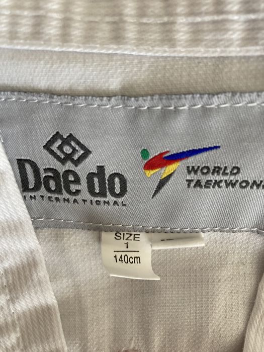 Fato taekwando e cimto branco 140 cm