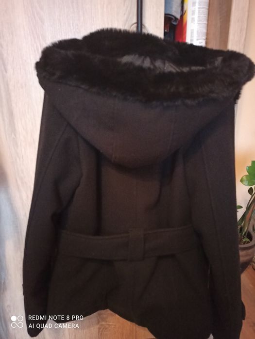 Płaszcz płaszczyk XL L 38,40,42 futerko