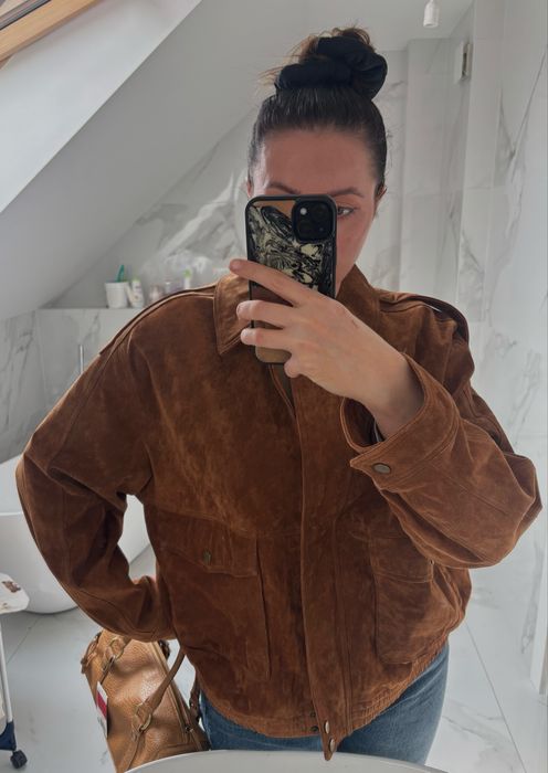 Zara! New! Skórzana bomberka R.L