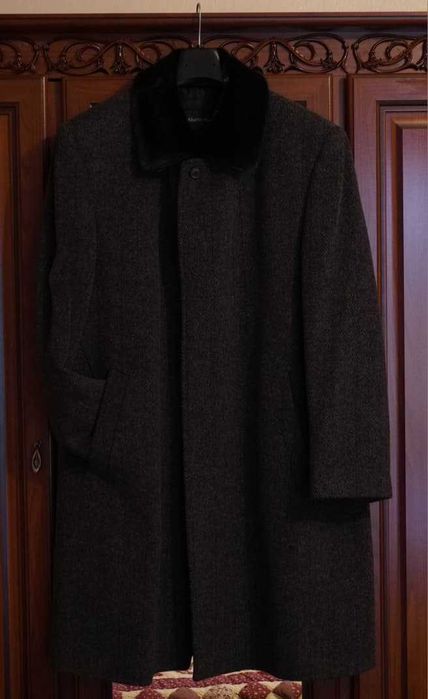 Пальто шерстяне сіре утеплене Alberto Gianni