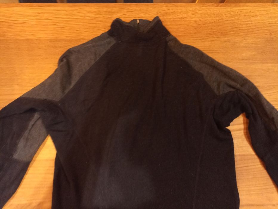 Granatowa bluza 100% merino ze stójka