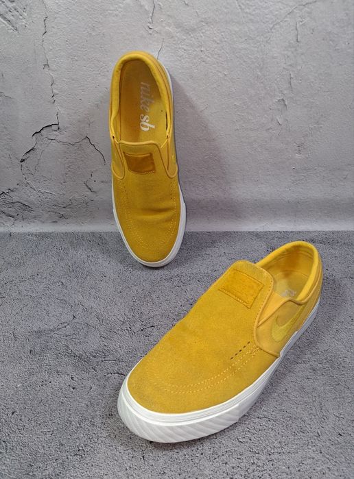 Кроссовки Nike SB Zoom Stefan Janoski кеды замшевые жёлтые