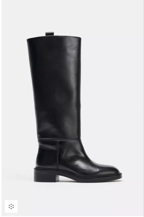 Шкіряні чоботи zara 36 р