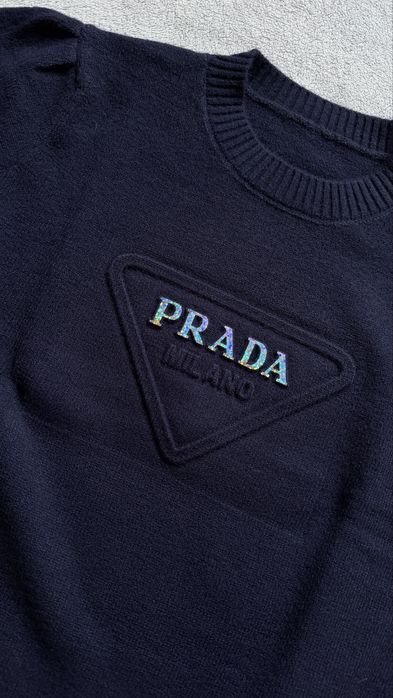 Кофтинка Prada прада кофточка сіра та синя