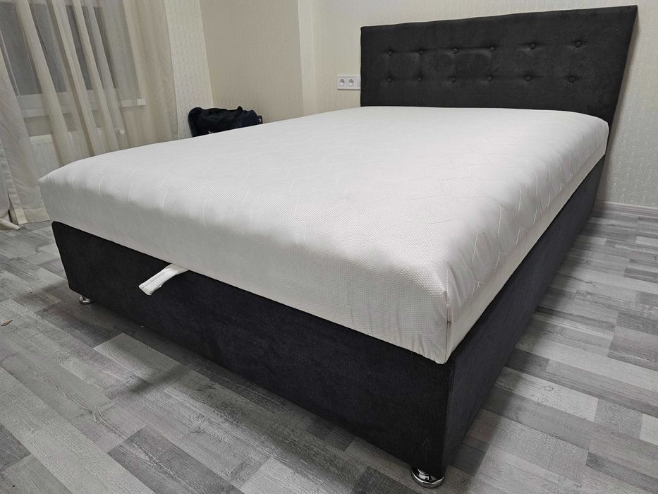 Кровать "Кира" кремовый с современным дизайном. Ліжко, Доставка занос