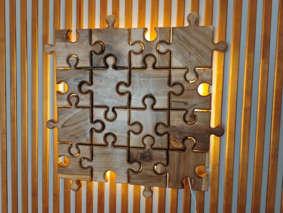 Dekoracyjny obraz-puzzle z podświetleniem LED
