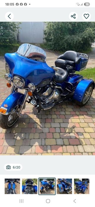 Harley-Devidson Electra Glide  1450 куб. - одиночка - трайк