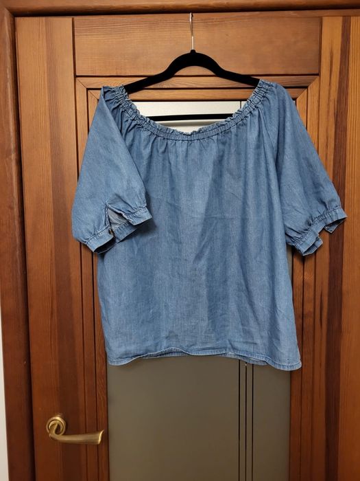 Jeansowa bluzka CARRY XL krótki rękaw