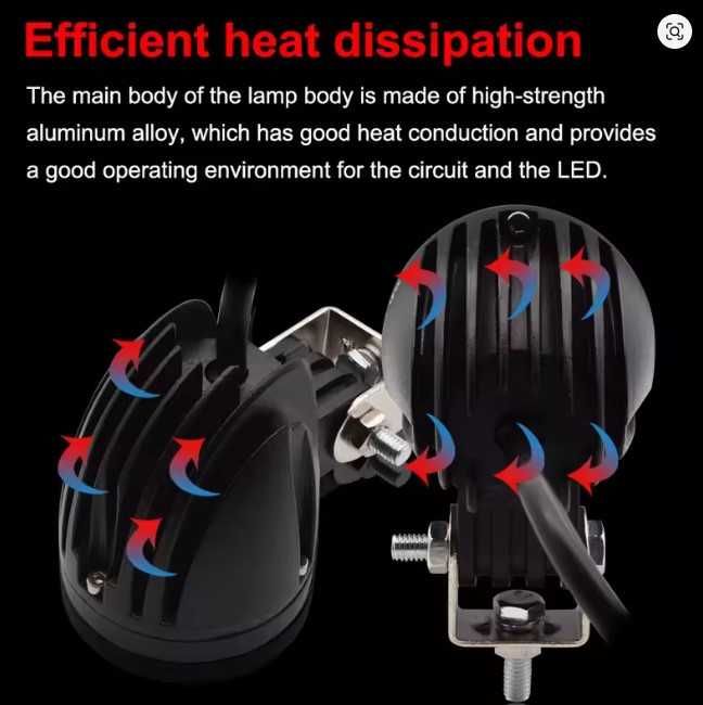 Farol LED de 10W metálico c/ Suporte - Novo - Envio  Gratuito