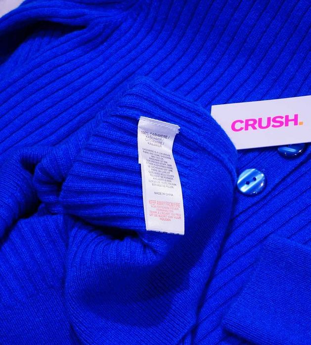 CRUSH sukienka S ołówkowa obcisła 100% kaszmirowa niebieska Cena Producenta: € 700