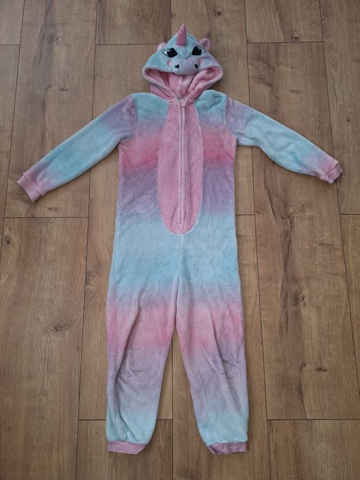 Piżama, kombinezon onesie Tęczowy Jednorożec , rozm.146/152