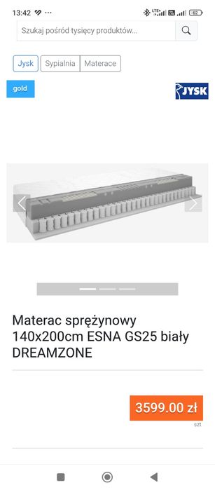 Materac sprężynowy 140x200