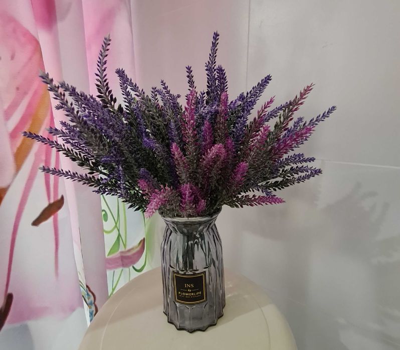 LAVANDA flores artificiais com Vaso decoração Verão