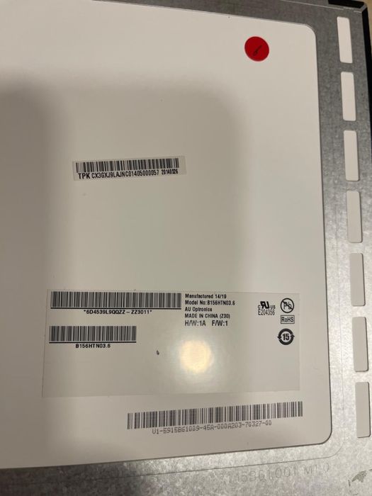 Матриця для ноутбуку AUO B156HTN03.6 H/W:1A F/W:1, оригінал