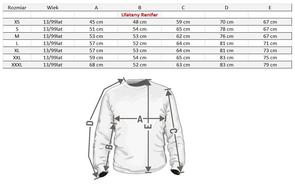 Sweter Świąteczny Ulatany Renifer, rozmiar S
