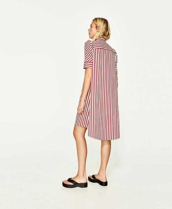 Zara woman сукня туніка в смужку розмір M