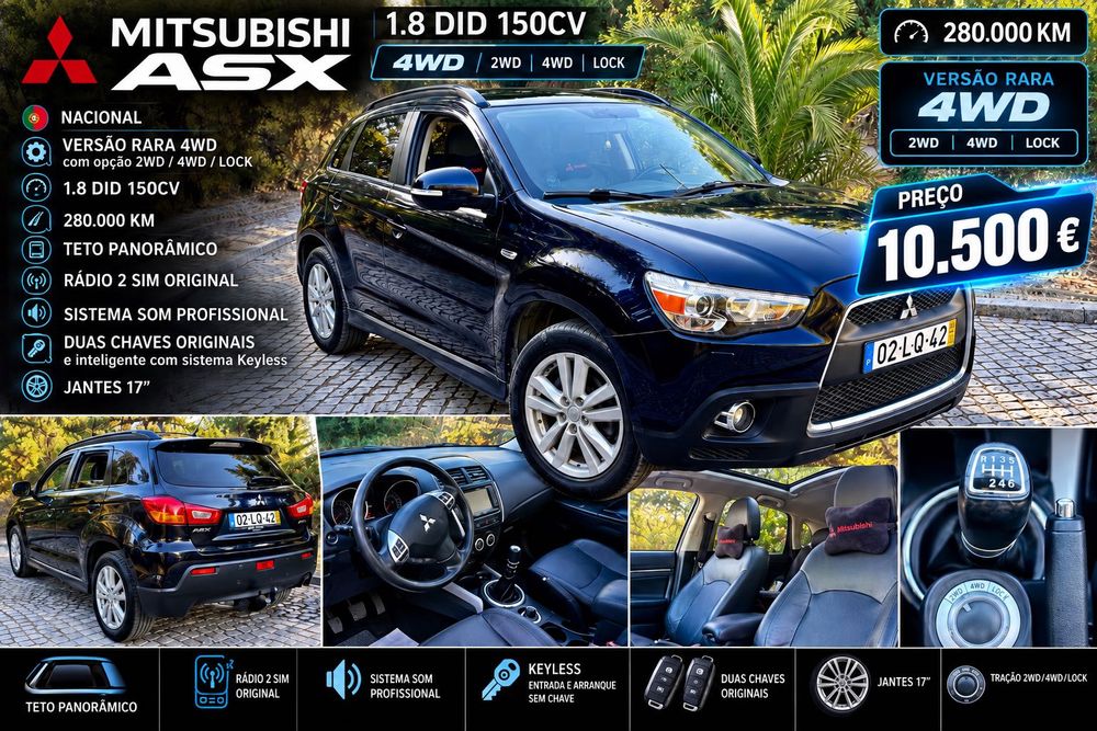 Mitsubishi ASX 1.8 150cv 4wd class 1