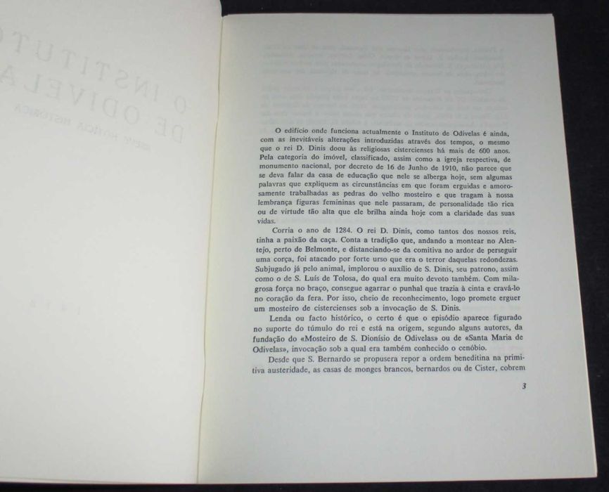 Livro O Instituto de Odivelas Breve Notícia Histórica 1978