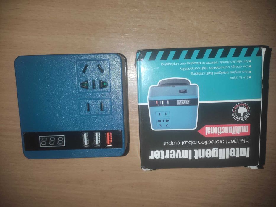 Інвертор для Li-ion батарей Makita 18-21v (12W), 3 USB, дисплей